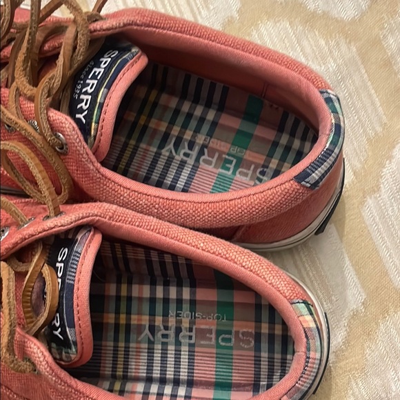 Sperry Men's Pink Canvas Sneakers. Size M7.5 - Picture 14 of 14